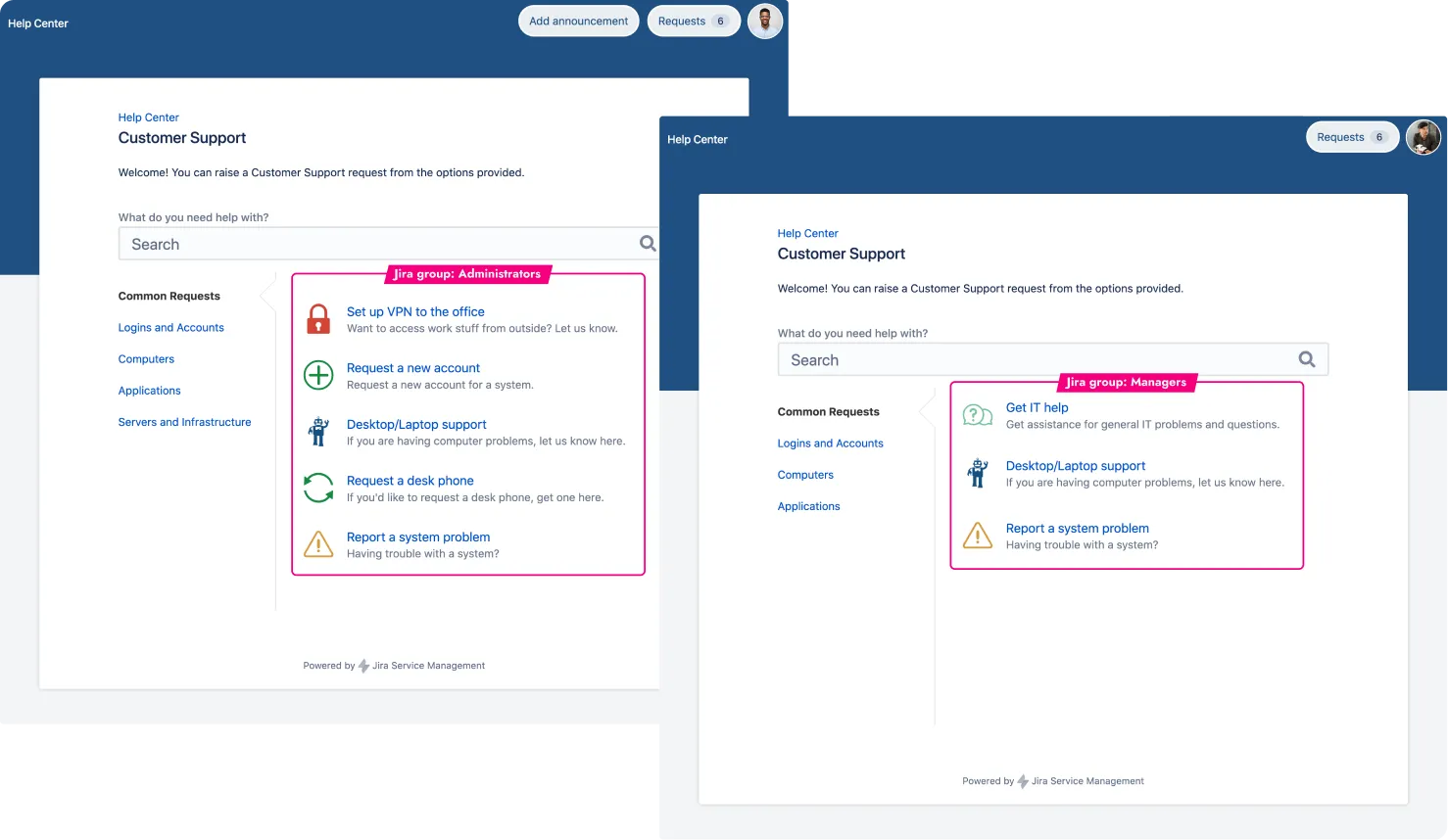 Hidden Requests for Customer