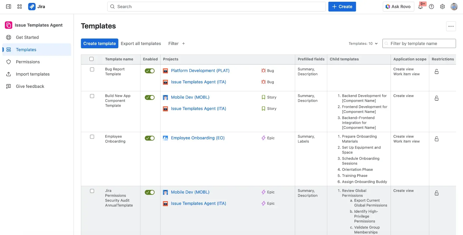 Test Execution view in Appsvio ATM