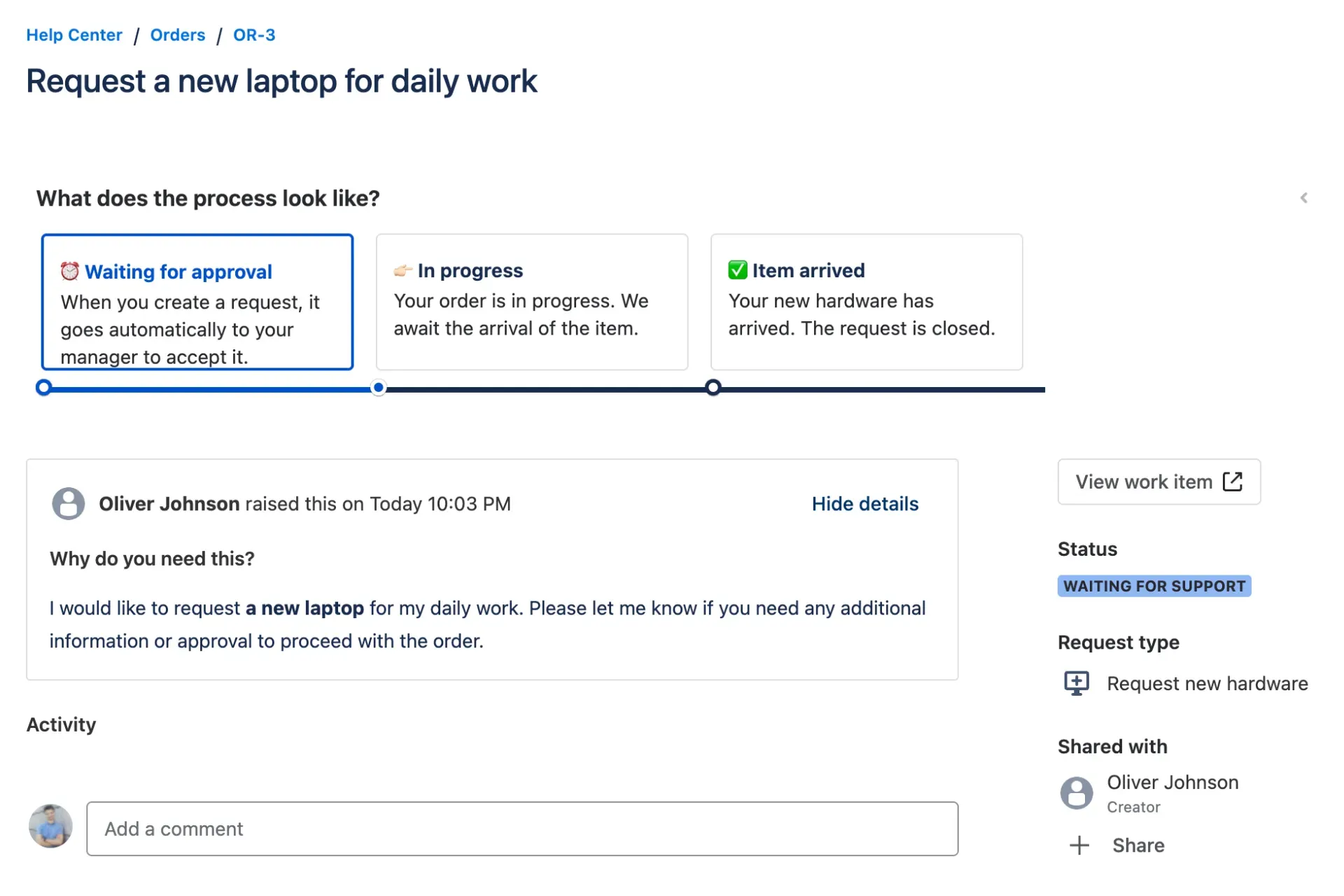 Request Steps on Porta