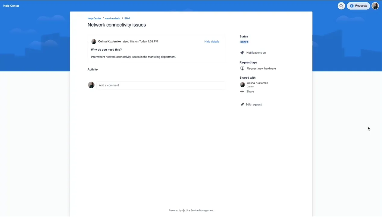 Save as Draft Request