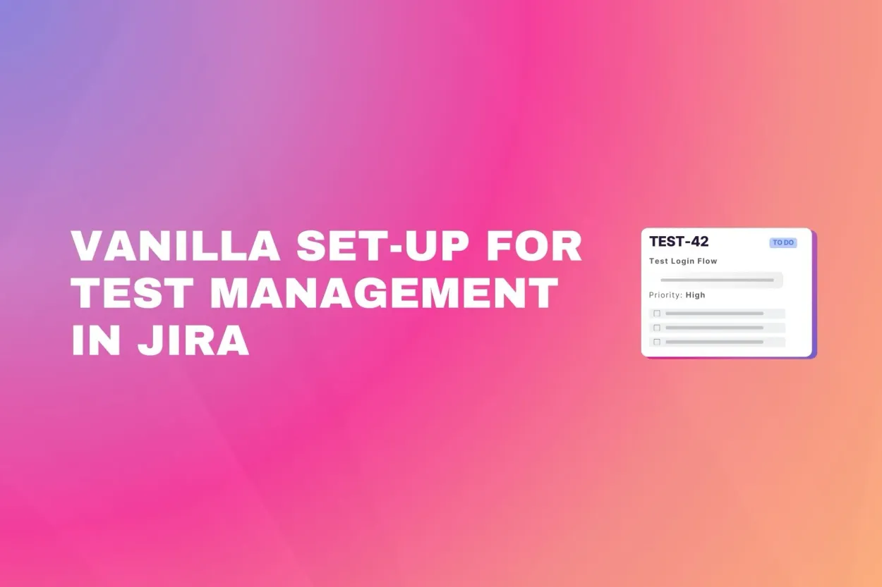 Cover for Vanilla Set-up for Test Management in Jira