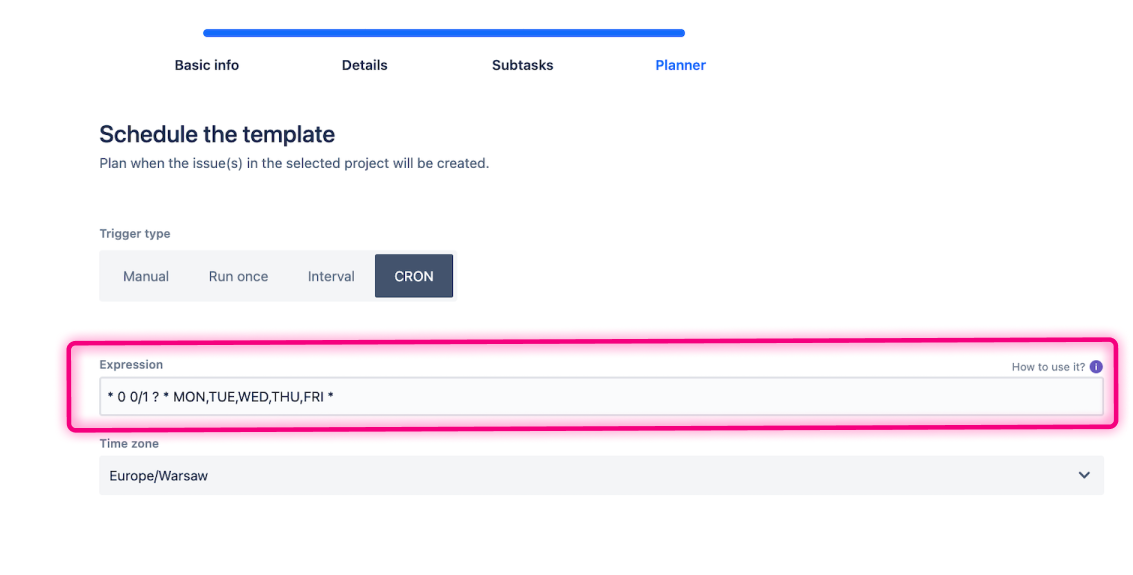 Issue Scheduler - plan recurring issues