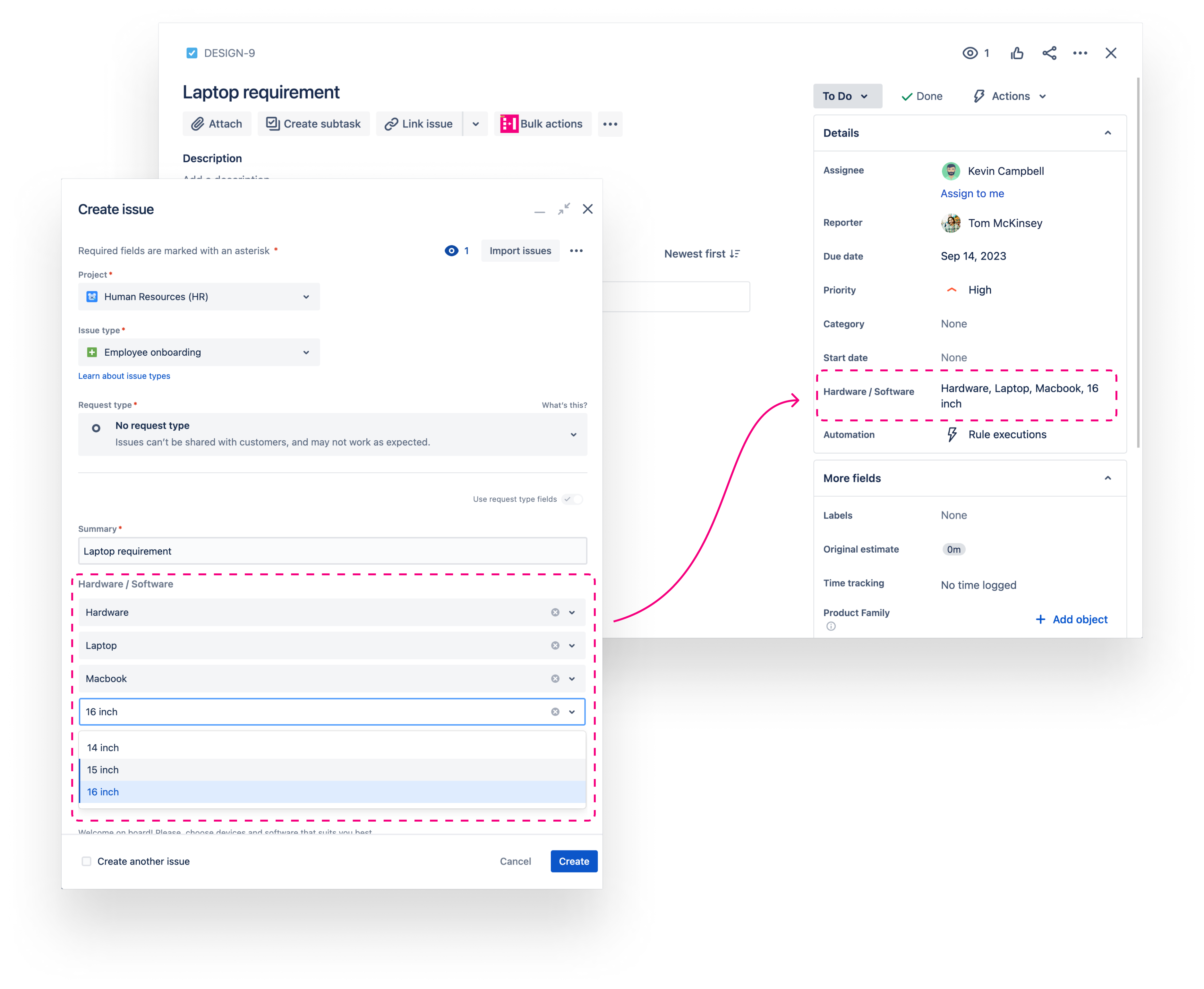 multilevel-select for jira