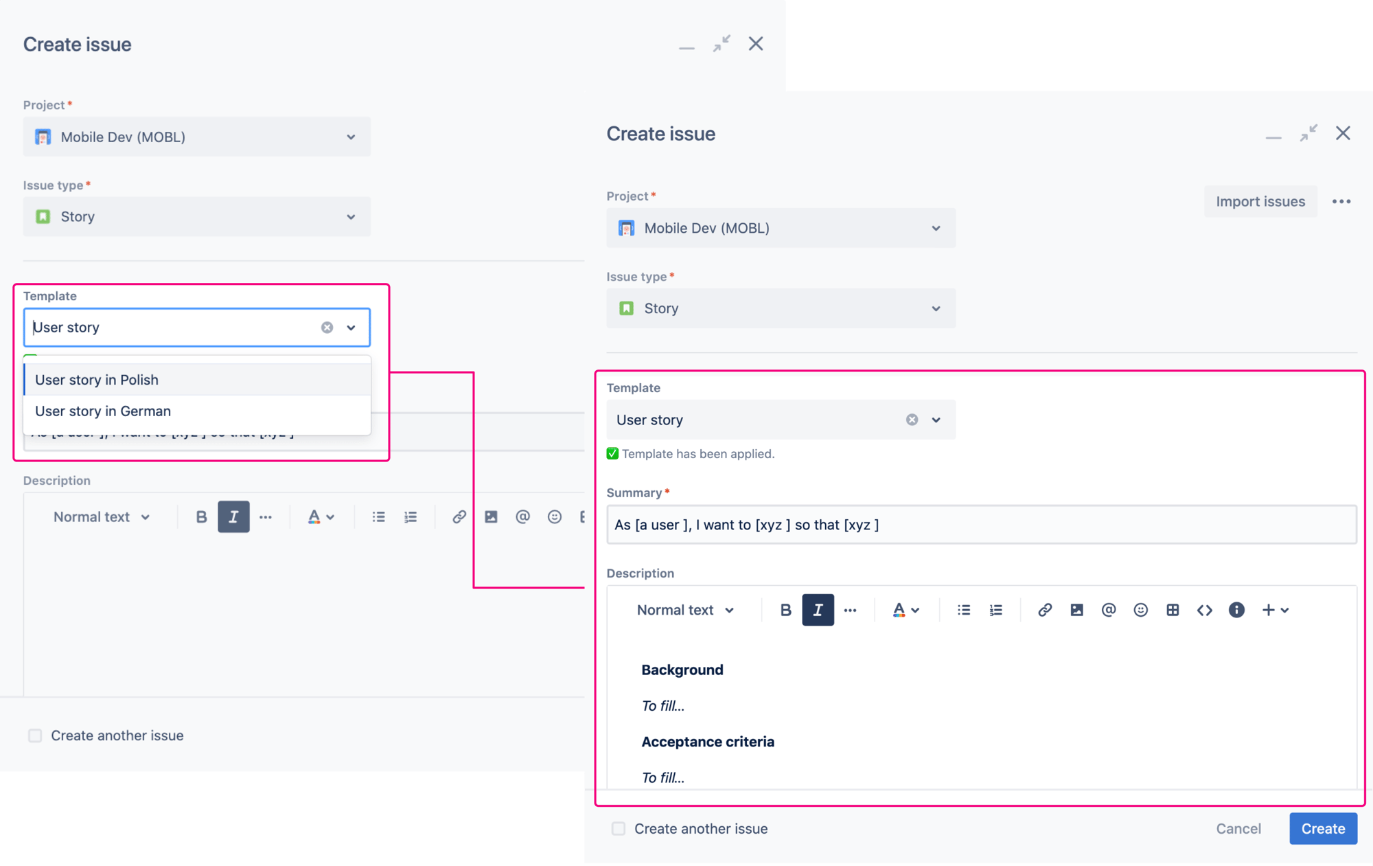 use-template-create-issue-1